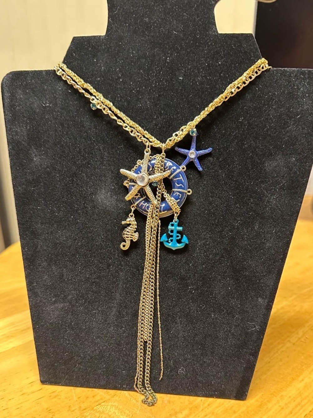 Betsey Johnson Life Preserver Nautical Necklace - Picture 6 of 7